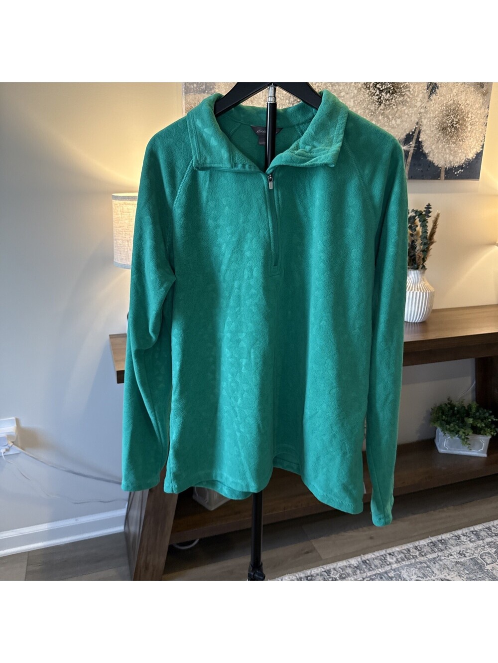 Eddie Bauer Fleece Pullover Women’s Size L Green
